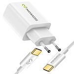 Mayaxess Chargeur Secteur 20W + Câble USB-C 1m pour Samsung Galaxy S25 / S25 Ultra / S25 Plus / S25 SE / S25 Edge Blanc