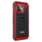 Avizar Coque Étanche pour iPhone 16 IP68 Antichoc Bord Renforcé Noir / Rouge
