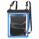 Avizar Pochette Étanche pour Tablette 12 pouces IPX8 avec Fenêtre Tactile et Lanière Bleu