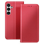 Étui Folio pour Galaxy S25 FE avec Portes-cartes et Fonction Stand Rouge Étui Folio pour Galaxy S25 FE avec Portes-cartes et Fonction Stand Rouge