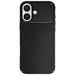 Enviro Coque pour iPhone 17 en Silicone Souple avec Finition Carbone Texturé Noir