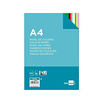 LIDERPAPEL Papier couleur multifonction a4 80g/m2 10 coloris assortis paquet 100 feuilles
