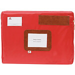 ALBA Pochette navette rouge en PVC à soufflet dimensions : 42x32x5cm