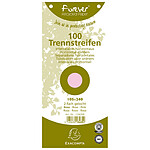 EXACOMPTA Paquet de 100 Fiches Intercalaire 105x240 Recyclées 2 trous Rose