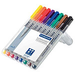 STAEDTLER Marqueur non permanent 312B Lumocolor, étui de 8