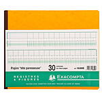 EXACOMPTA Piqûre 27x32cm à tête paresseuse 24 colonnes sur 2 pages 31 lignes 80 pages EXACOMPTA Piqûre 27x32cm à tête paresseuse 24 colonnes sur 2 pages 31 lignes 80 pages