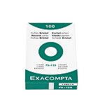 EXACOMPTA Étui de 100 fiches bristol blanc ligné non perforé 75x125mm Blanc x 10