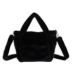 Gallantry Sac à Main pour Femme Léona Douceur en Fourrure avec Bandoulière Amovible Noir