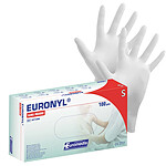 SIS Boîte de 100 Gants Vinyl Jetables Usage Médical sans Poudre Taille S Blanc