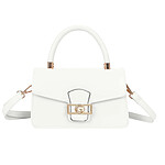 Gallantry Sac à Main pour Femme avec Fermoir G Métallique et Bandoulière Amovible Blanc