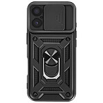 Mayaxess Coque pour iPhone 17 avec Cache Caméra Coulissante et Bague Magnétique Noir