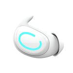 Avizar Oreillette de Sommeil Bluetooth Son Mono Ultra Fin avec Réduction de Bruit ENC Blanc