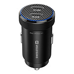 Swissten Chargeur Voiture Fast Charging 20W 2x USB-C Power Delivery Noir