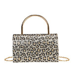 Avizar Sac à Main de Soirée pour Femme avec Revêtement Effet Strass et Poignée en Métal Dorée