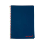 LIDERPAPEL Cahier spirale A5 micro Wonder 240 pages 90g - 6 trous 5 bandes - Bleu Marine