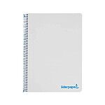 LIDERPAPEL Cahier spirale A5 micro Wonder 240 pages 90g - 6 trous 5 bandes - Gris