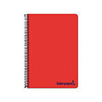LIDERPAPEL Cahier spirale A4 micro Wonder 240 pages 90g - 4 trous 5 bandes - Rouge