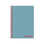 LIDERPAPEL Cahier spirale A4 micro Wonder 240 pages 90g - 4 trous 5 bandes - Bleu ciel
