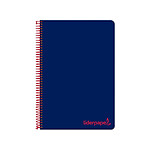 LIDERPAPEL Cahier spirale A4 micro Wonder 240 pages 90g - 4 trous 5 bandes - Bleu Marine