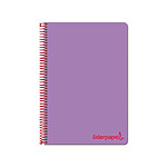 LIDERPAPEL Cahier spirale A4 micro Wonder 240 pages 90g - 4 trous 5 bandes - Violet