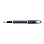 PARKER Stylo Plume IM Pointe Moyenne Bleu Royal attributs chromés