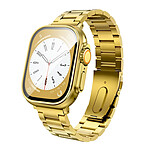 Hoko Montre Connectée Bluetooth 5.3 Étanche IP67 avec Grand Écran et Suivi Santé Dorée