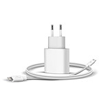 Avizar Chargeur pour iPhone / iPad USB-C 20W avec Câble Lightning Power Delivery Blanc