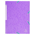 EXACOMPTA Chemise 3 rabats + elastique A4 cap 35 mm carte Violet x 25