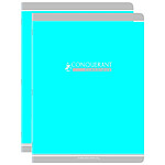 CONQUÉRANT Cahier conquérant classique agrafé 24 x 32 cm 96P 90G grands carreaux bleu x 2