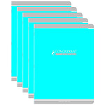 CONQUÉRANT Cahier conquérant classique agrafé 24 x 32 cm 96P 90G grands carreaux bleu x 5