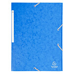 EXACOMPTA Chemise 3 rabats + elastique A4 cap 35 mm carte Bleu x 25