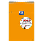 OXFORD Bloc-notes à spirale 80 feuilles A4+ 210 x 315 mm quadrillé 80g