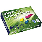 EVERCOPY Ramette 500 Feuilles Papier 90g A4 210x297 mm Certifié Ange Bleu COLOUR Laser Blanc x 5