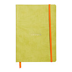 CLAIREFONTAINE RHODIARAMA carnet souple ANIS A5 ligné 160p papier 90g fermeture élastique