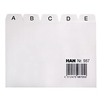 HAN Index alphabétique A-Z, PP, A7 paysage, gris, 25 touches