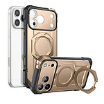 Supcase Coque MagSafe pour iPhone 17 Pro avec Béquille Antichoc 4.5m Bouton Photo Dorée