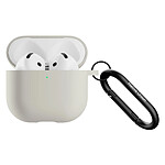 Native Union Coque en Silicone pour AirPods 4 avec Mousqueton en Métal Gris
