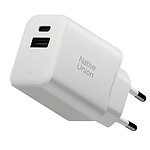 Native Union Chargeur Mural Double Port USB-C / USB-A GaN Power Delivery 45W Blanc