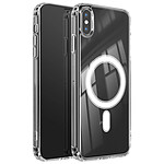 Swissten Coque MagSafe Renforcée pour iPhone XS Max modèle MagStick Clear Jelly Transparent