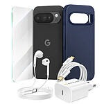 Mayaxess Pack Essentiel pour Pixel 10 Pro Coque, Verre, Chargeurs, écouteurs (5 pièces) Bleu marine
