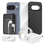 Mayaxess Pack Complet pour Pixel 10 Pro Coque, Verre, Chargeurs, Batterie externe, écouteurs (6 pièces) Noir