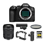 CANON EOS R6 MARK III + Kit vidéo (RF 28-70mm + Cage + poignée Smallrig + Micro MKE + Carte 128Go + Filtre NDX)