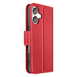 Avizar Étui Portefeuille pour iPhone 16 en Cuir Premium avec Fonction Stand Rouge