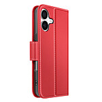 Avizar Étui Portefeuille pour iPhone 17 en Cuir Premium avec Fonction Stand Rouge
