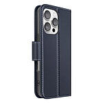 Avizar Étui Portefeuille pour iPhone 16 Pro en Cuir Premium avec Fonction Stand Bleu nuit