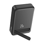Max excell Powerbank MagSafe 10000mAh Ports USB-C 20W avec Béquille Support Noir Max excell Powerbank MagSafe 10000mAh Ports USB-C 20W avec Béquille Support Noir