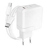 LinQ Chargeur USB Quick Charge 18W et USB-C Power Delivery 30W avec Câble type C Blanc