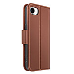 Avizar Étui Portefeuille pour iPhone 16e en Cuir Premium avec Fonction Stand Marron