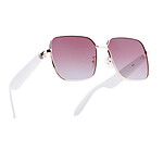 Avizar Lunettes Connectées Modèle Nyra avec Verres Polarisés Carrés Blanc