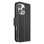 Avizar Étui Portefeuille pour iPhone 16 Pro en Cuir Premium avec Fonction Stand Noir